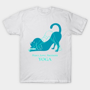 Peace, Love, Freedom, Yoga T-Shirt